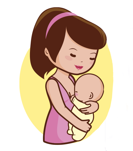 mama z dzieckiem - rysunek